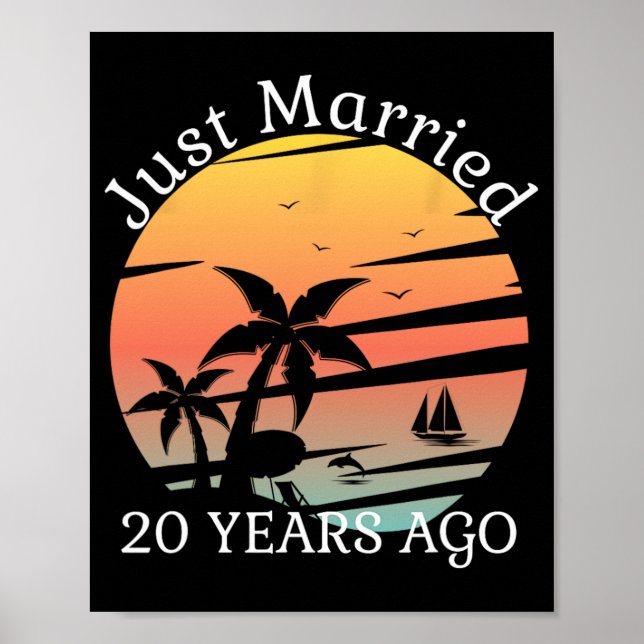 Affiche 20ème anniversaire de Mariage Croisière juste mari (Devant)