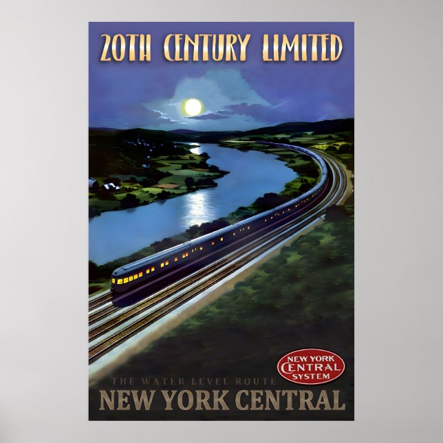 Affiche 20th Century Limited New York Central Railroad (Devant)