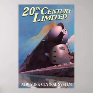 Affiche 20th CENTURY LIMITED Streamliner New York Central