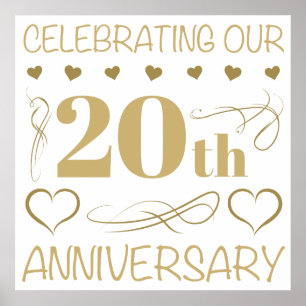 Affiche 20th Wedding Anniversary