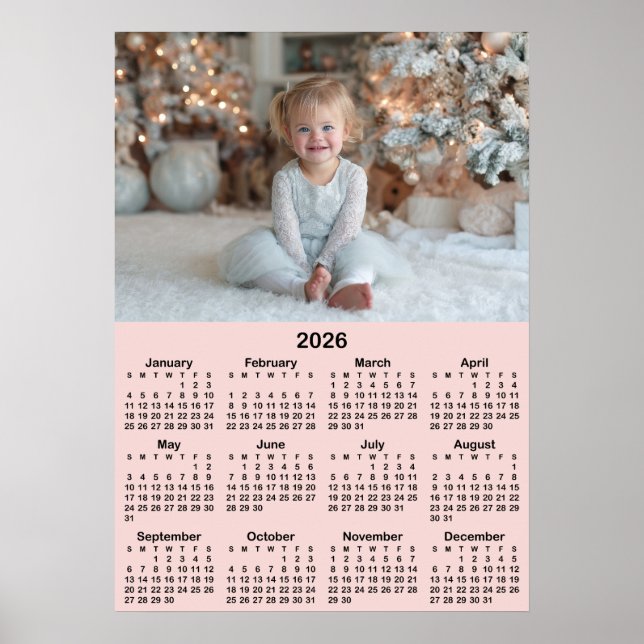 Affiche 20x28 Photo Blush 2026 Calendar (Devant)