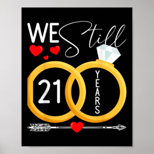 Affiche 21 Ans Encore Mariés 21ème Mariage Annivers