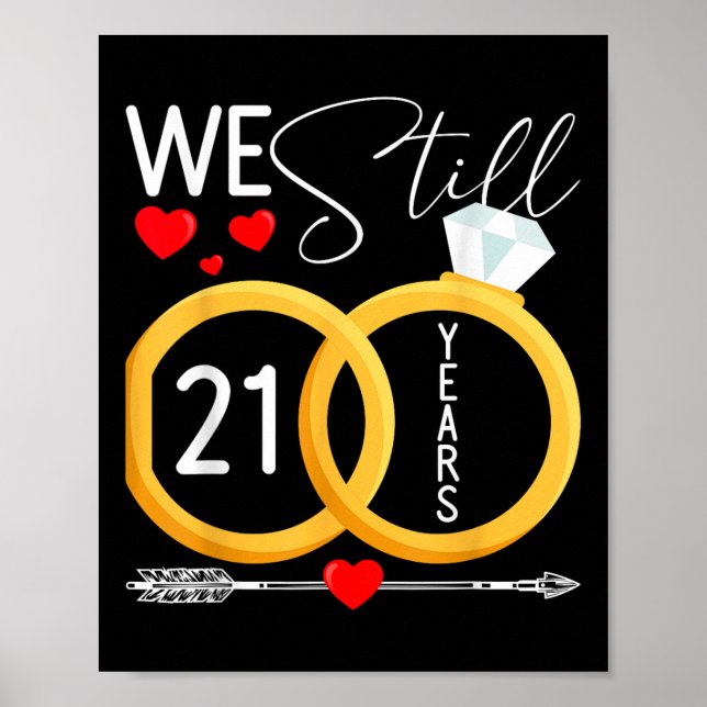 Affiche 21 Ans Encore Mariés 21ème Mariage Annivers (Devant)