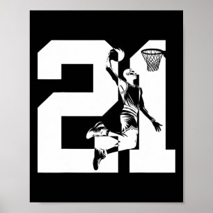 Affiche 21 Ans Numéro 21 Sketll 21e Anniversaire