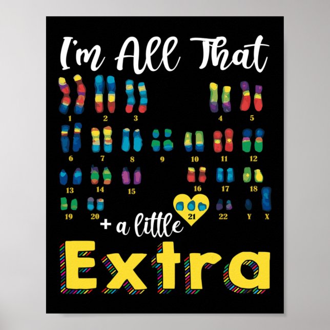Affiche 21 Xy Extra Chromosome Boy World Down Syndrome Day (Devant)