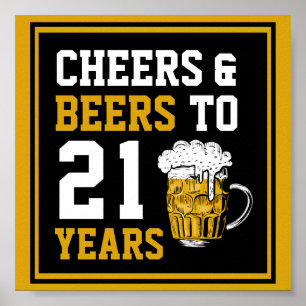 Affiche 21e anniversaire Cheers & Bières à 21 ans