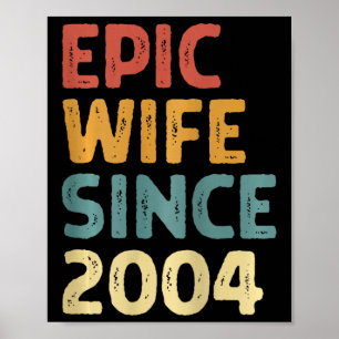 Affiche 21e anniversaire de Mariage pour lui Epic femme de