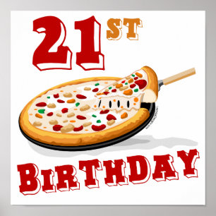 Affiche 21e anniversaire Pizza Party