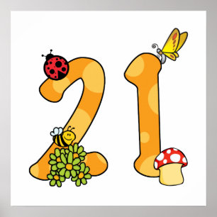 Affiche 21e anniversaire (thème du jardin)