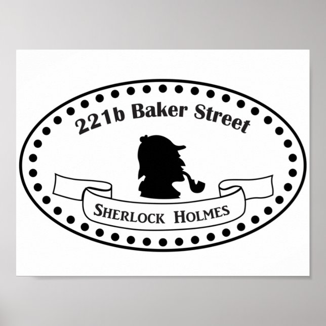 Affiche 221b Baker Street Sherlock Holmes BBC TV show Sher (Devant)