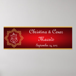 Affiche 22,5 po x 7,5 po Personnalisé Lord Ganesha/Hindu R