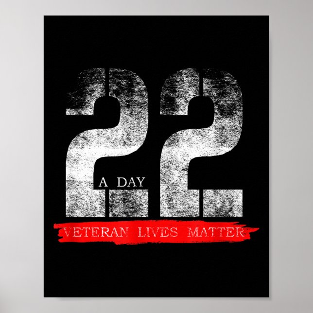 Affiche 22 A Day Veteran Lives Suicide Awareness  (Devant)