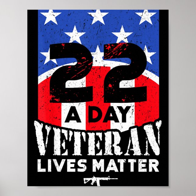 Affiche 22 Day Veteran Lives Suicide Awareness  (Devant)