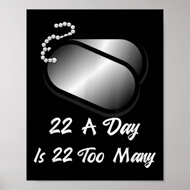 Affiche 22 Par Jour, C'Est 22 Trop D'Anciens Combattants S (Devant)