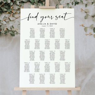 Affiche 22 Tables Trouvez Votre Place Plan de Table