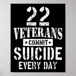 Affiche 22 vétérans en détresse se suicident chaque jour