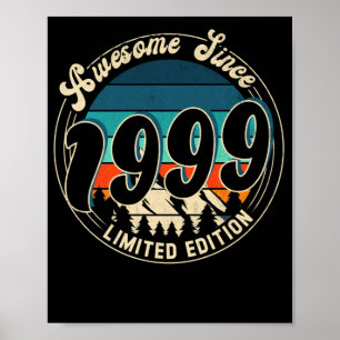 Affiche 23 ans Vintage 23 ans Anniversaire 1999