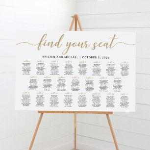 Affiche 23 Tables Trouvez votre place Plan de table