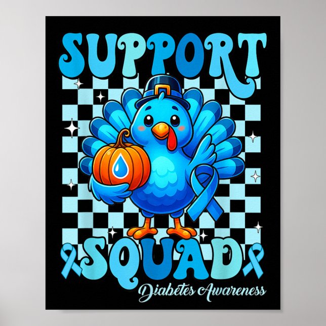 Affiche 24 Appuyer Squad Sensibilisation au diabète Turqui (Devant)