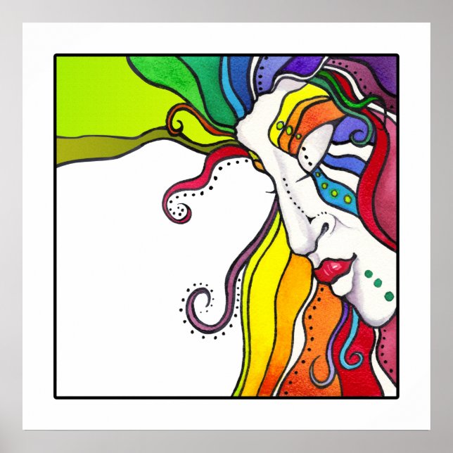 AFFICHE 24" X 24" Electra Pop Art Diva (Devant)