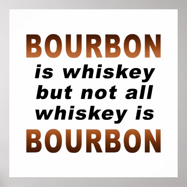 AFFICHE 24" X 24" - Tout whisky n'est pas du BOURB (Devant)