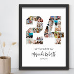 Affiche 24e anniversaire Numéro 24 Photo personnalisée Col<br><div class="desc">Célébrez le 24ème anniversaire avec cette affiche personnalisée de collage photo numéro 24. Ce cadeau personnalisable est également parfait pour un anniversaire mariage. C'est une excellente façon de présenter des souvenirs précieux de votre vie de mariage et de marié. L'affiche comporte un collage de photos qui capturent ces moments spéciaux,...</div>