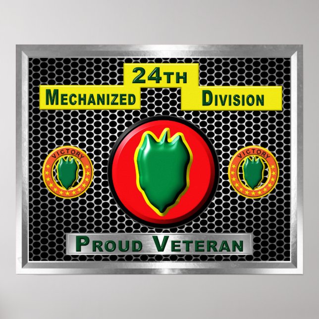 Affiche 24e division d'infanterie mécanisée (Devant)