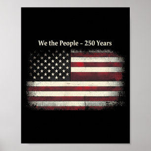 Affiche 250 ans 1776-2026 250e anniversaire 4 juillet 