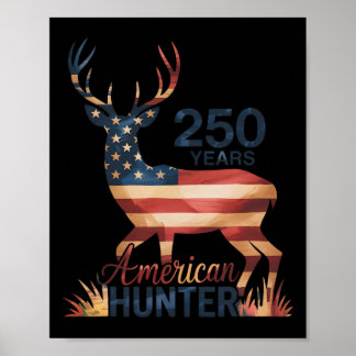 Affiche 250 Ans 1776-2026 250e Anniversaire Chasse
