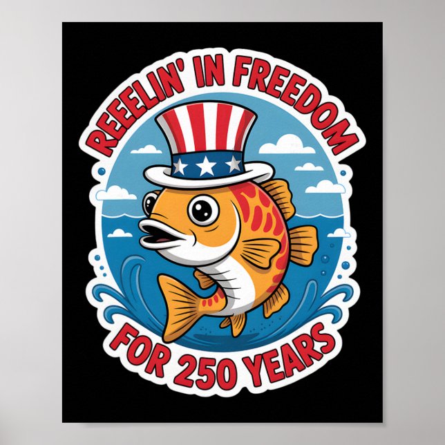 Affiche 250 Ans 1776-2026 250e Anniversaire Pêche _1  (Devant)