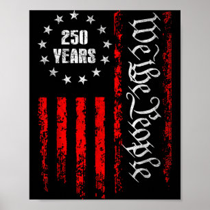 Affiche 250 Ans 1776-2026 250e Anniversaire Usa Patriotiqu