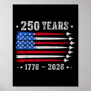 Affiche 250 Ans 1776 2026 Anniversaire USA pour Hommes Fem