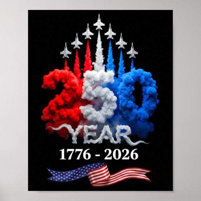 Affiche 250 Ans Américain 1776 2026 250e Anniversaire 4 (Devant)