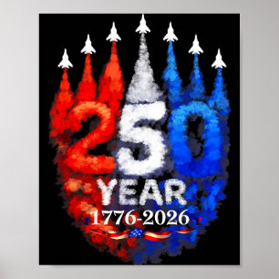 Affiche 250 ans américain 1776 2026 250e usa anniversaire