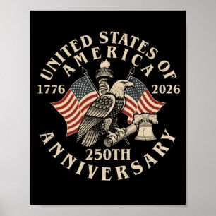 Affiche 250 ans américain 250e anniversaire 1776-2026 4