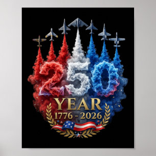 Affiche 250 Ans Américain 250e Usa Patriotique 4 Juillet