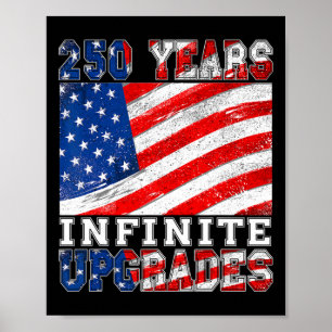 Affiche 250 Ans Anniversaire Amérique 1776-2026 Indépendan