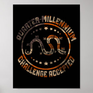 Affiche 250 Ans Anniversaire Amérique 1776-2026 Indépendan