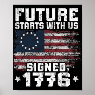Affiche 250 Ans Anniversaire Amérique 1776-2026 Indépendan