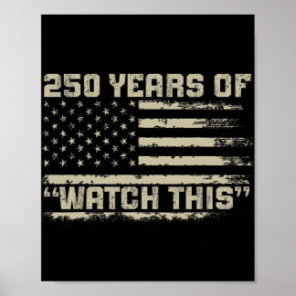 Affiche 250 Ans Anniversaire Amérique 1776-2026 Indépendan