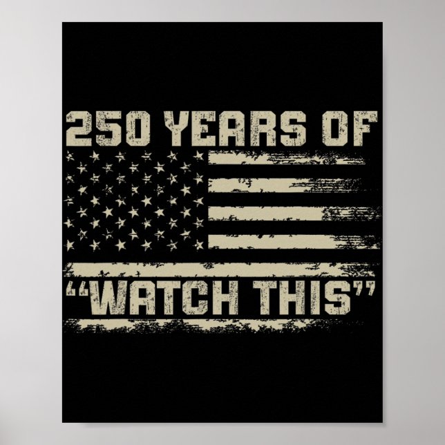 Affiche 250 Ans Anniversaire Amérique 1776-2026 Indépendan (Devant)