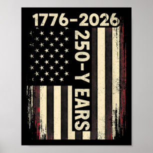 Affiche 250 ans anniversaire amérique indépendance 250ème