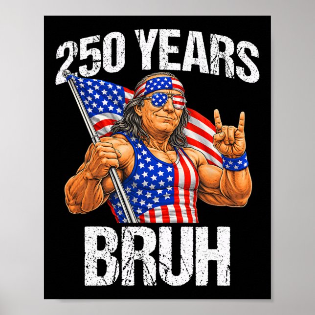 Affiche 250 Ans Bruh Ben Franklin Panneau Rock 250e Annive (Devant)