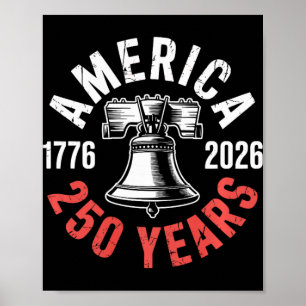 Affiche 250 Ans Cloche De La Liberté 1776-2026 États-Unis
