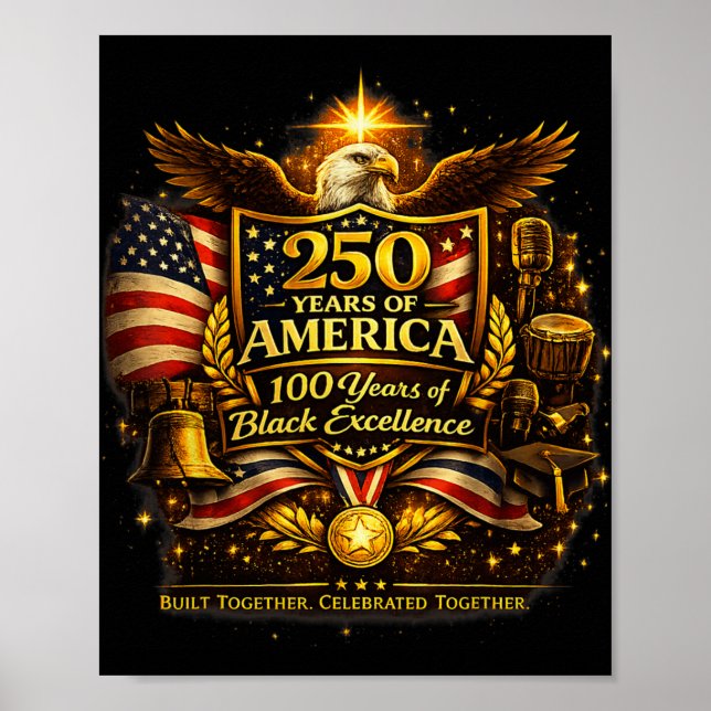 Affiche 250 Ans D'Amérique 100 Ans D'Excellence De L'Histo (Devant)