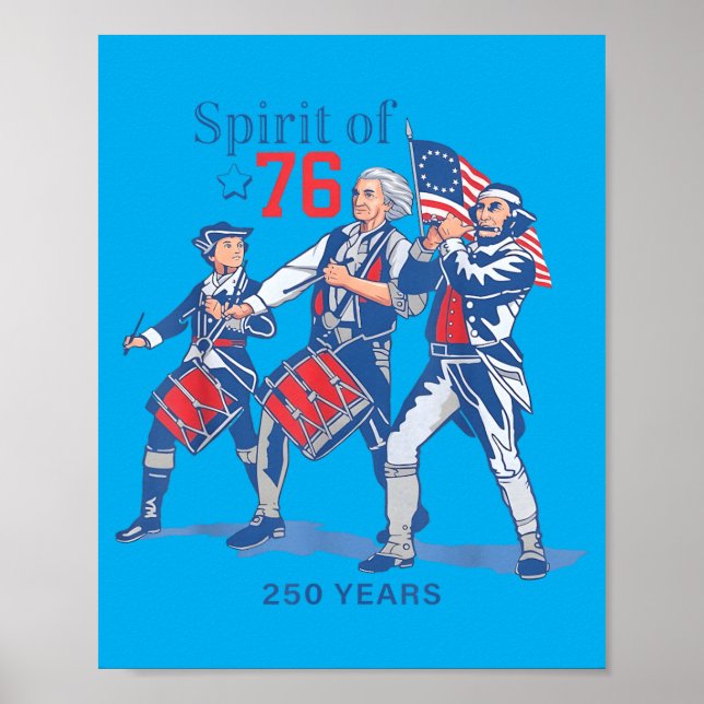 Affiche 250 ans d'Amérique 250e anniversaire 1776-2026 4 (Devant)