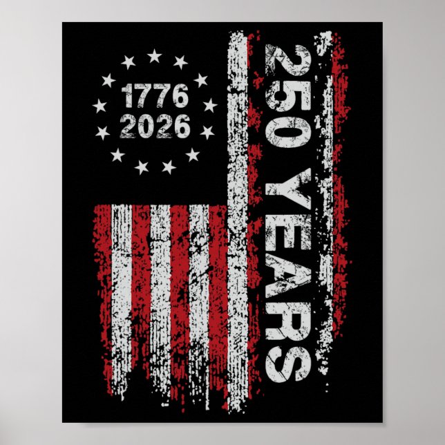 Affiche 250 Ans d'Amérique Anniversaire 250e Indépendance  (Devant)