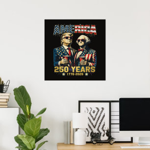 Affiche 250 Ans d'Amérique Anniversaire 250e Trump