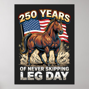 Affiche 250 Ans de Jamais Sauter la Jambe Patriotique Chev