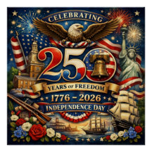 Affiche 250 ans de liberté (1776–2026)